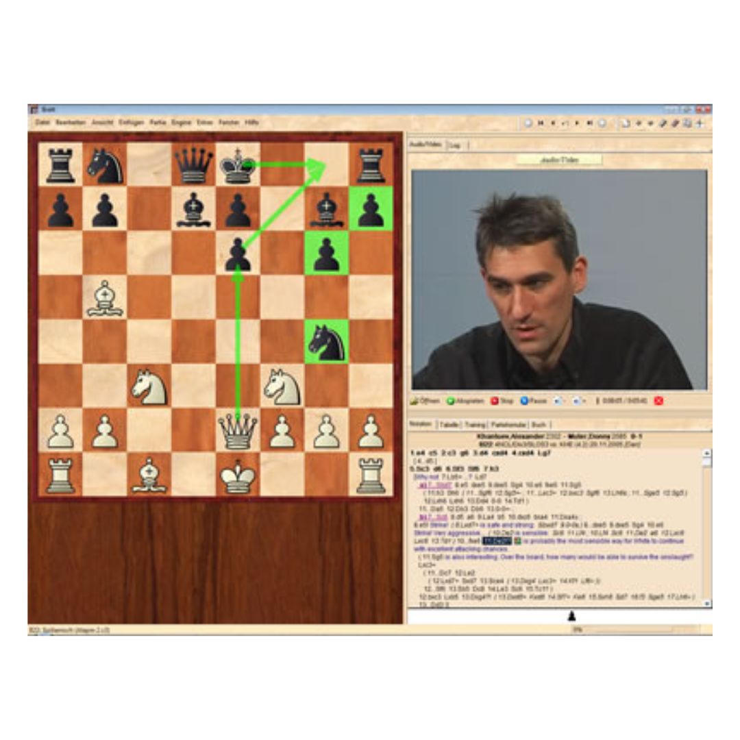 DVD powerplay 4 start rätt illustration av drottningens väg in i den svarta positionen på schackbrädet