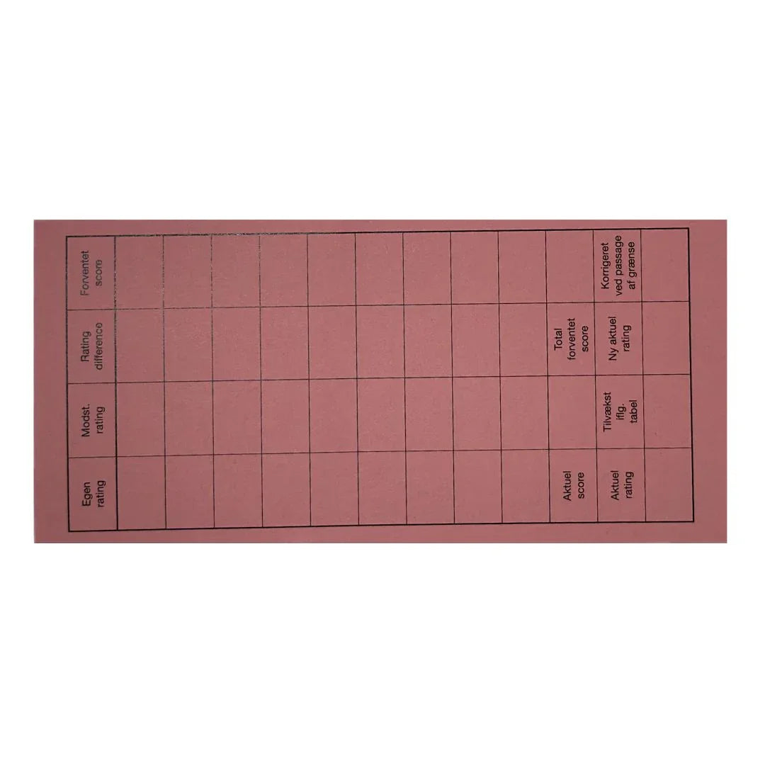 Rosa rondkort i pappersmaterial för schackspel, idealiskt för premium schack och träschack från Schackshoppen.