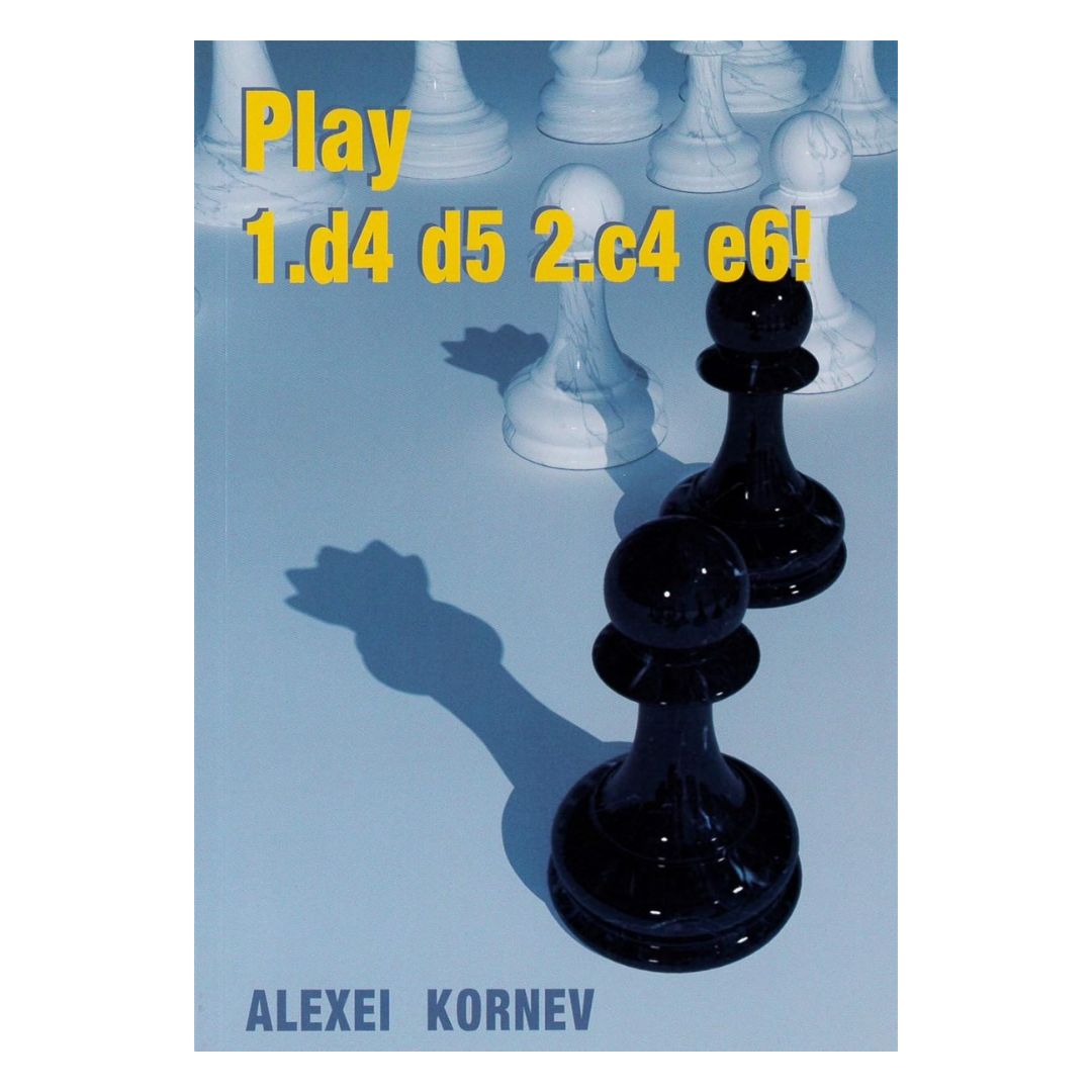 Framsidan av Kornevs repertoarbok baserad på Queen’s Gambit Declined – modernt svart repertoar mot 1.d4 inspirerat av stormästare.
