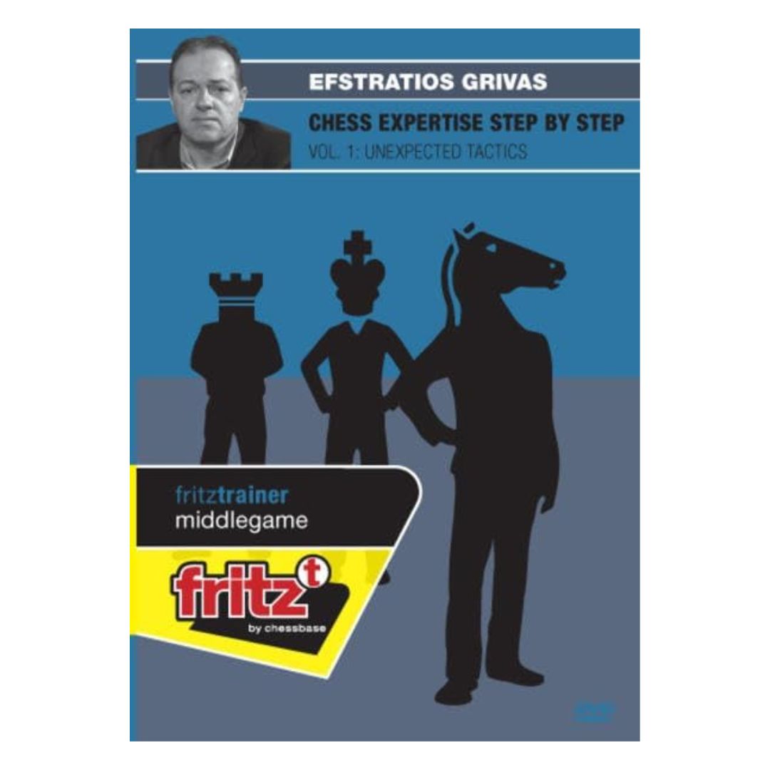 DVD med schackundervisning på engelska av en stormästare som berättar om taktik i schackspelet