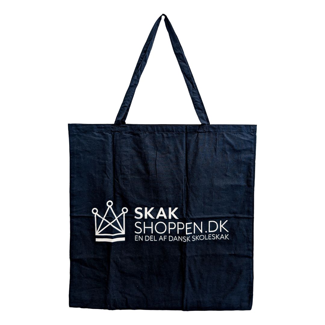 Stor tygpåse från schackshoppen.se i bomull med plats för transport av schackbräden