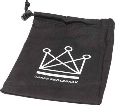 Handgjorda bruna lyxiga Staunton-schackpjäser med klassisk springare - inkl. pjäspåse