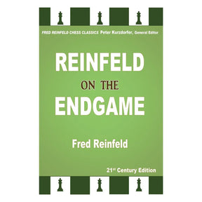 Grön bok om schackspel med titeln Reinfeld on the Endgame, fokus på slutspel inom premium schack.