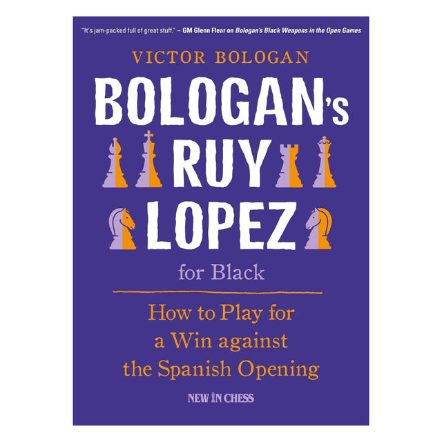 Omslag till ”Bologans Ruy Lopez för svart” - en dubbelrepertoar mot spansk öppning baserad på Carlsen och Aronian.