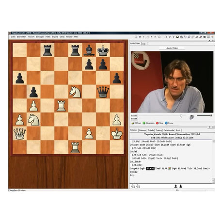 Schackspel på digitalt schackbräde med schackpjäser i premium träutförande, instruktions-DVD från Schackshoppen.