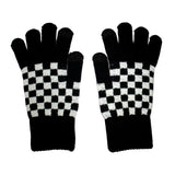 Handskar med fingrar och svarta fingrar med touchscreen-vänligt material