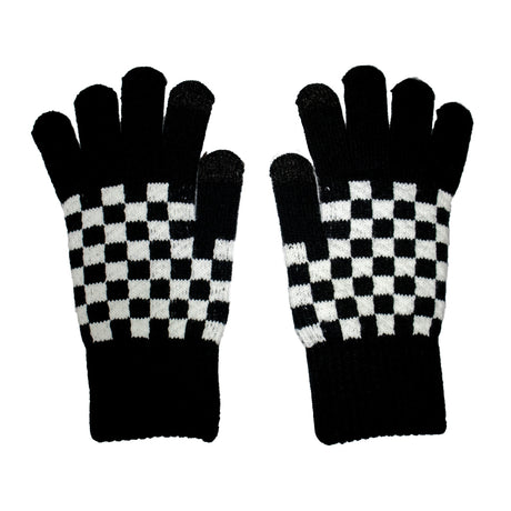 Handskar med fingrar och svarta fingrar med touchscreen-vänligt material