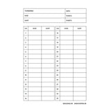 Framsidan av en schackprotokoll från Dansk Skoleskak som kan köpas i schackshoppen.se