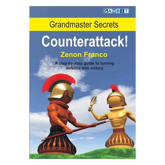Omslaget till Grandmaster secrets: counterattack! av Zenon Franco – en guide till modern försvarsteknik i schack.