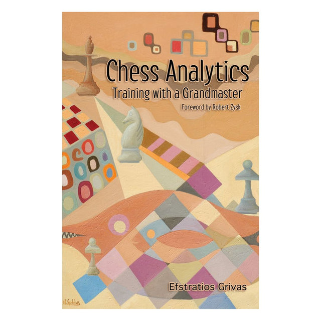 Framsidan av schackboken Analytics av GM Efstratios Grivas med fokus på logisk analys och typiska schackteman.