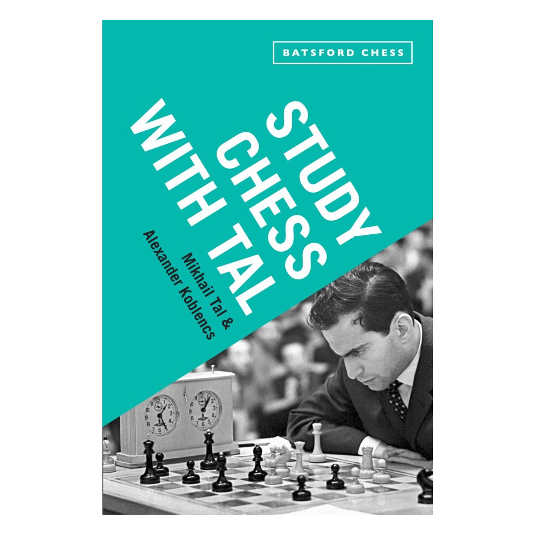 Schackbok av Mikhail Tal och Alexander Koblenz med titeln Study Chess with Tal (Studera schack med Tal)