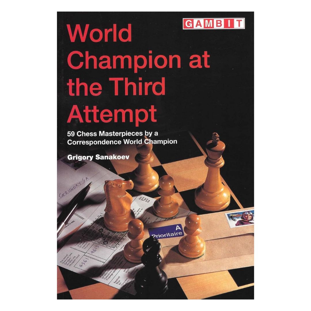 Schackbok om korrespondensschack eller k-schack och de världsmästare som har segrat i spelet, skriven av Grigory Sanakoev.