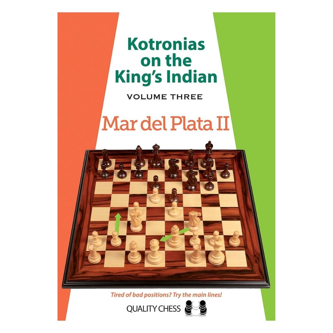 Den tredje volymen i serien kotronias on the kings indian handlar återigen om mar del plata-varianten som är en superkomplicerad försvarsvariant