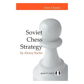 Bok "Soviet Chess Strategy" med vit schackbonde på omslaget från Quality Chess, perfekt för premium schackspel och studier.