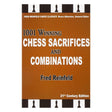 Omslag till ”1001 Winning Chess Sacrifices and Combinations” av Fred Reinfeld - en guide till taktiska schackmönster.