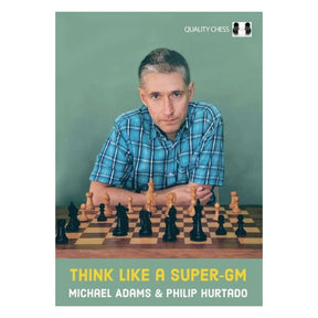 Schackbräde i trä med premium schackpjäser, schackspel från Quality Chess, bok av Schackshoppen.