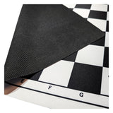 Schackbräde i musmattekvalitet med ett hörn uppvikt