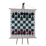 Demonstrationsbräde i vinyl som kan rullas ihop: Känd från schackklubbar över hela landet.