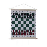 Demonstrationsbräda i vinyl som kan hängas upp så att man kan undervisa utifrån den i sin schackklubb eller för skolschack.