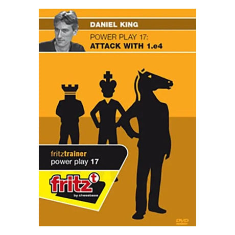 DVD från Chessbase i serien Fritztrainer med ett komplett repertoar med de vita schackpjäserna från första draget med kungsbonden.