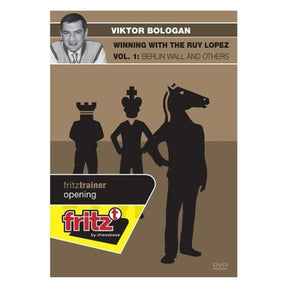 Schackspel DVD med fokus på Ruy Lopez, premium träschack från Schackshoppen.