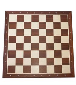 Professionellt schackbräde i trä - mörk mahogny (58 mm. fältstorlek)